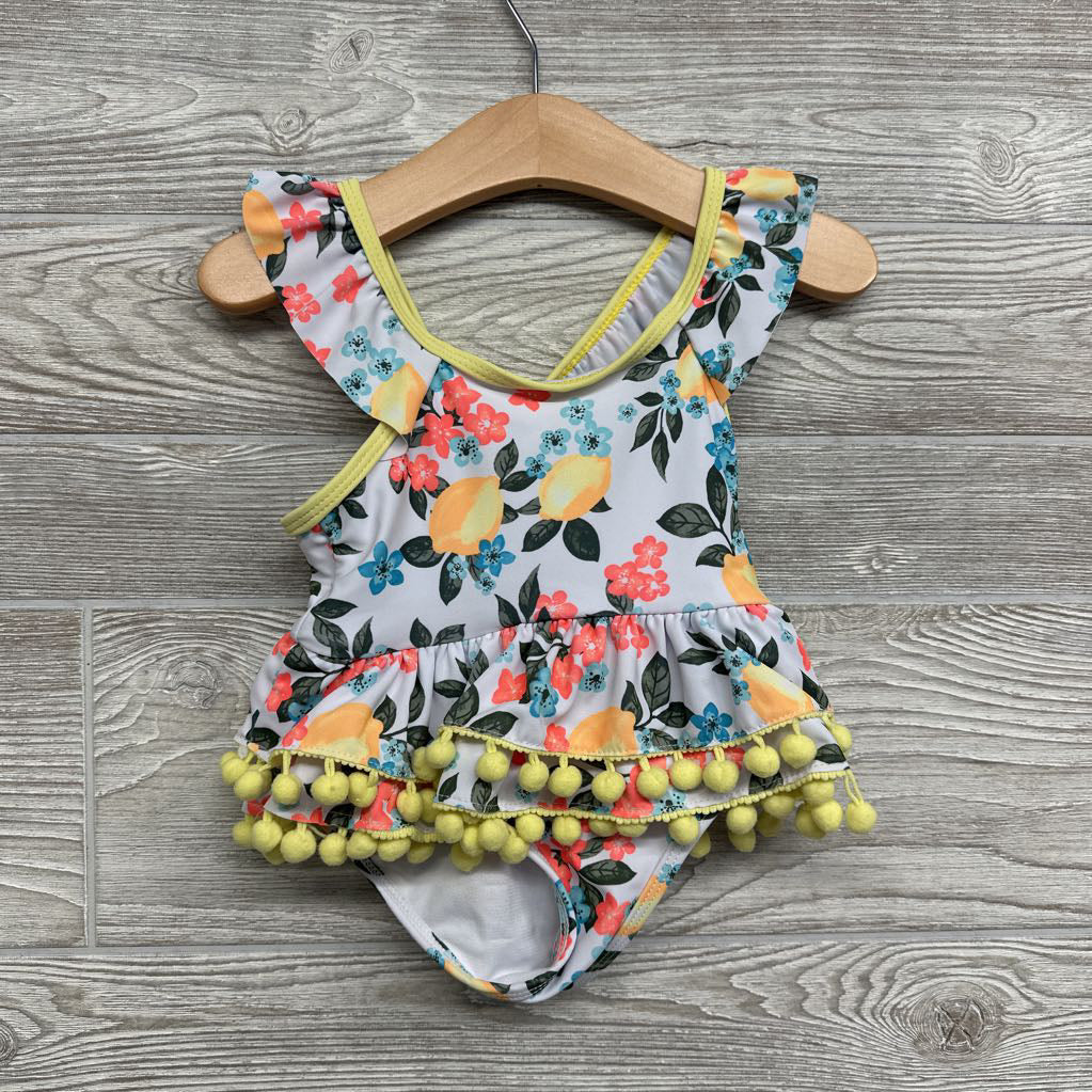 Swimsuit Flowers & Poms 12M