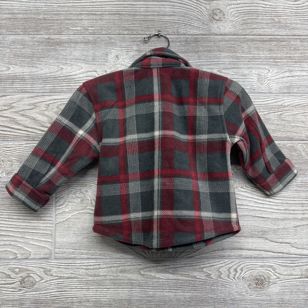 Fleece Button Up Plaid Shirt 12M