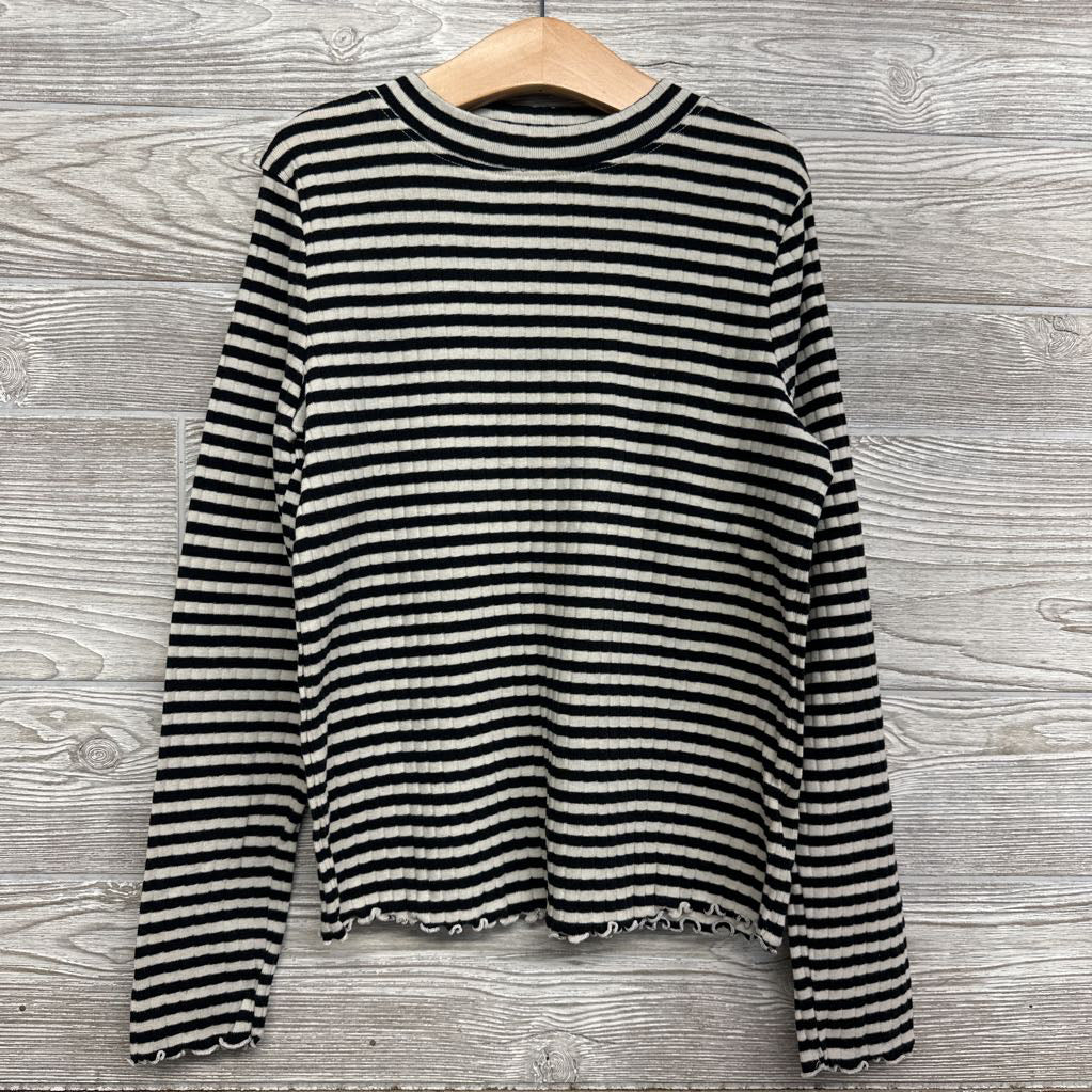 Mock Neck LS Shirt Stripes 10-12