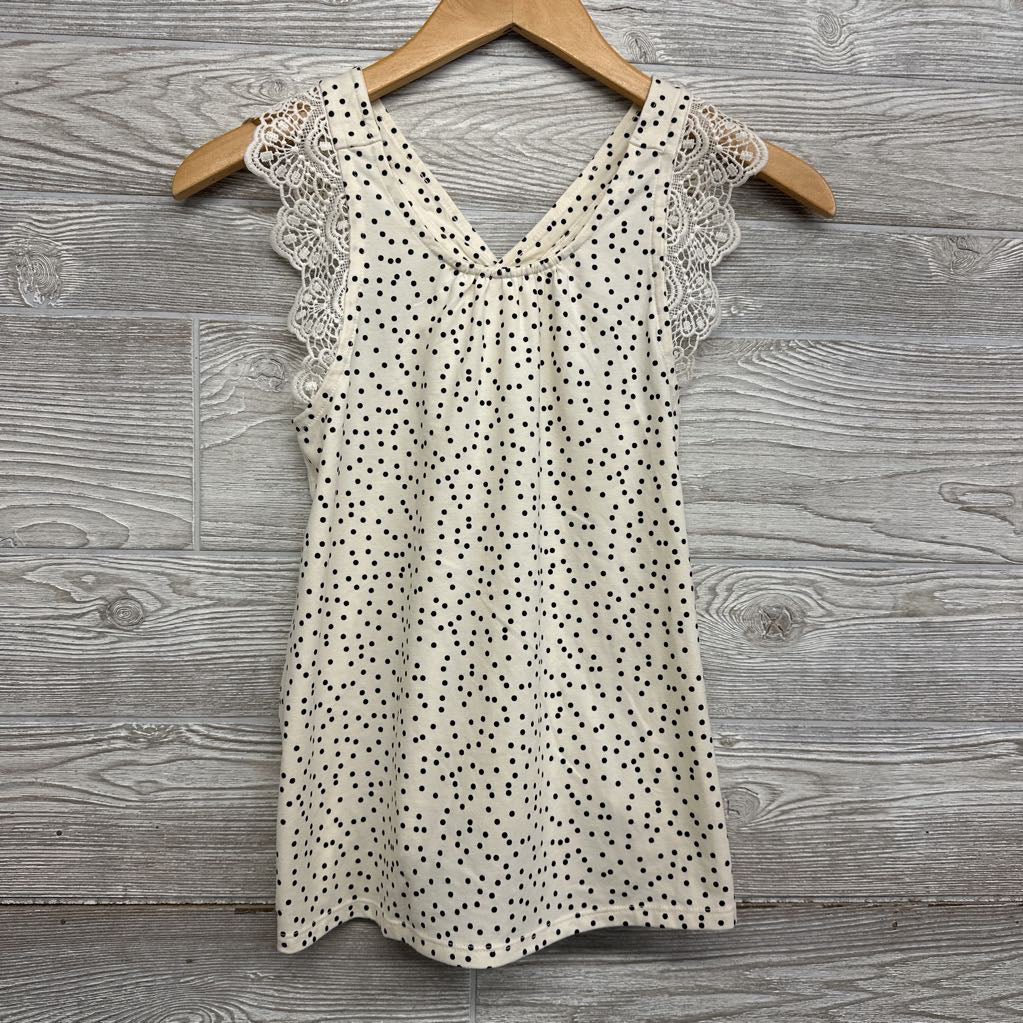 Tank Top Polka Dots Macrame Sleeves 10