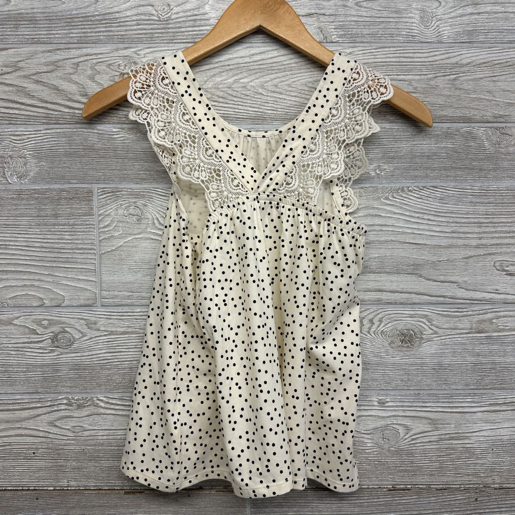 Tank Top Polka Dots Macrame Sleeves 10
