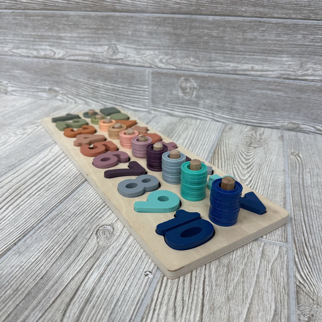 Wooden Montessori Number, Counting, Math Wooden Learning Set