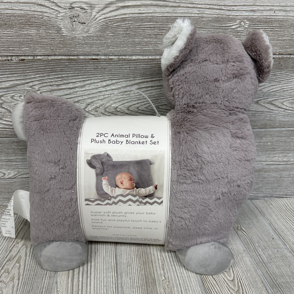 NEW Koala Animal Pillow & Plush Blanket Set