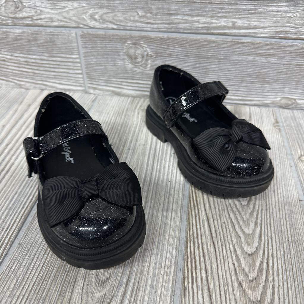 Glitter Mary Jane Shoes W/ Bow 7c