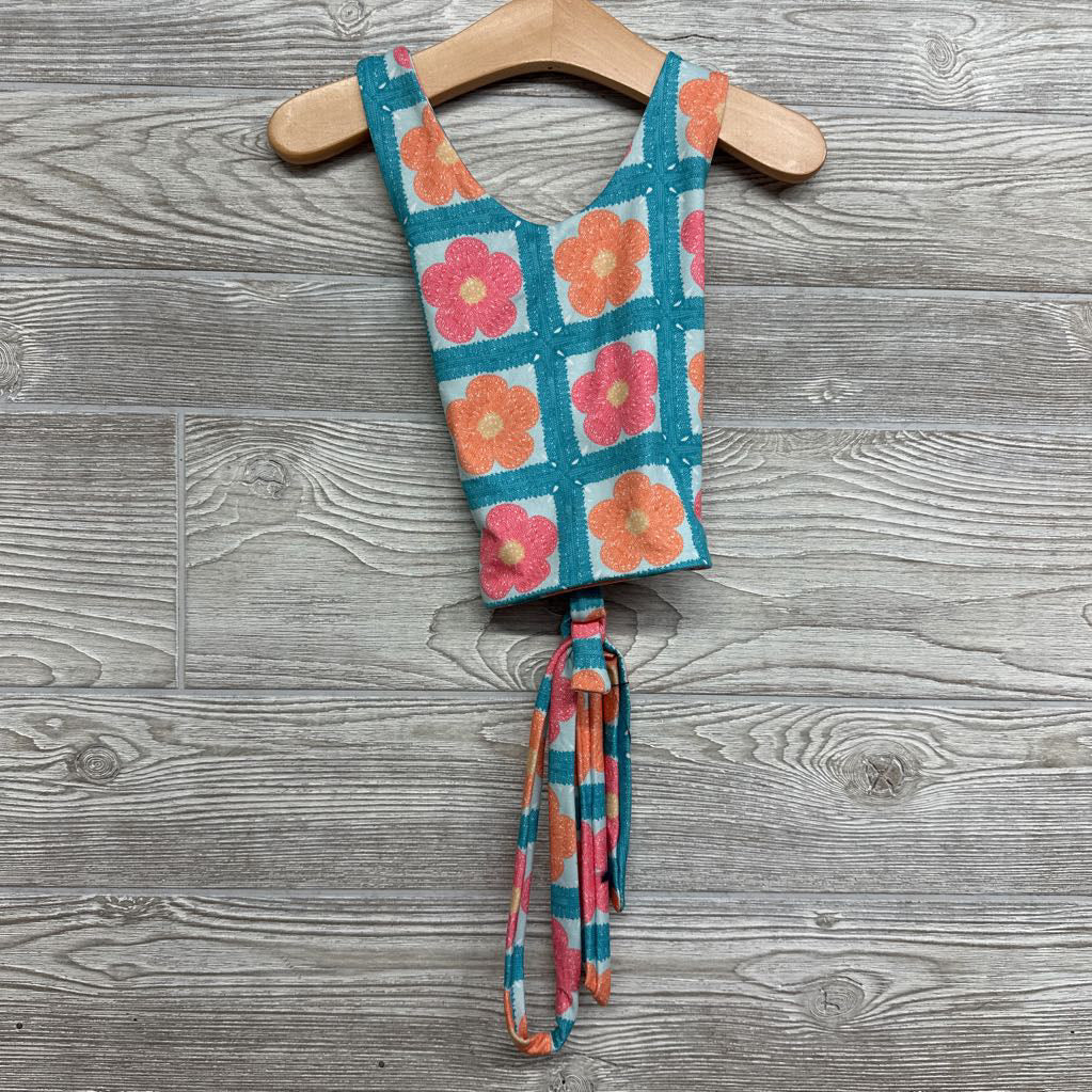 Halter Top W/ Back Tie Flowers 2t