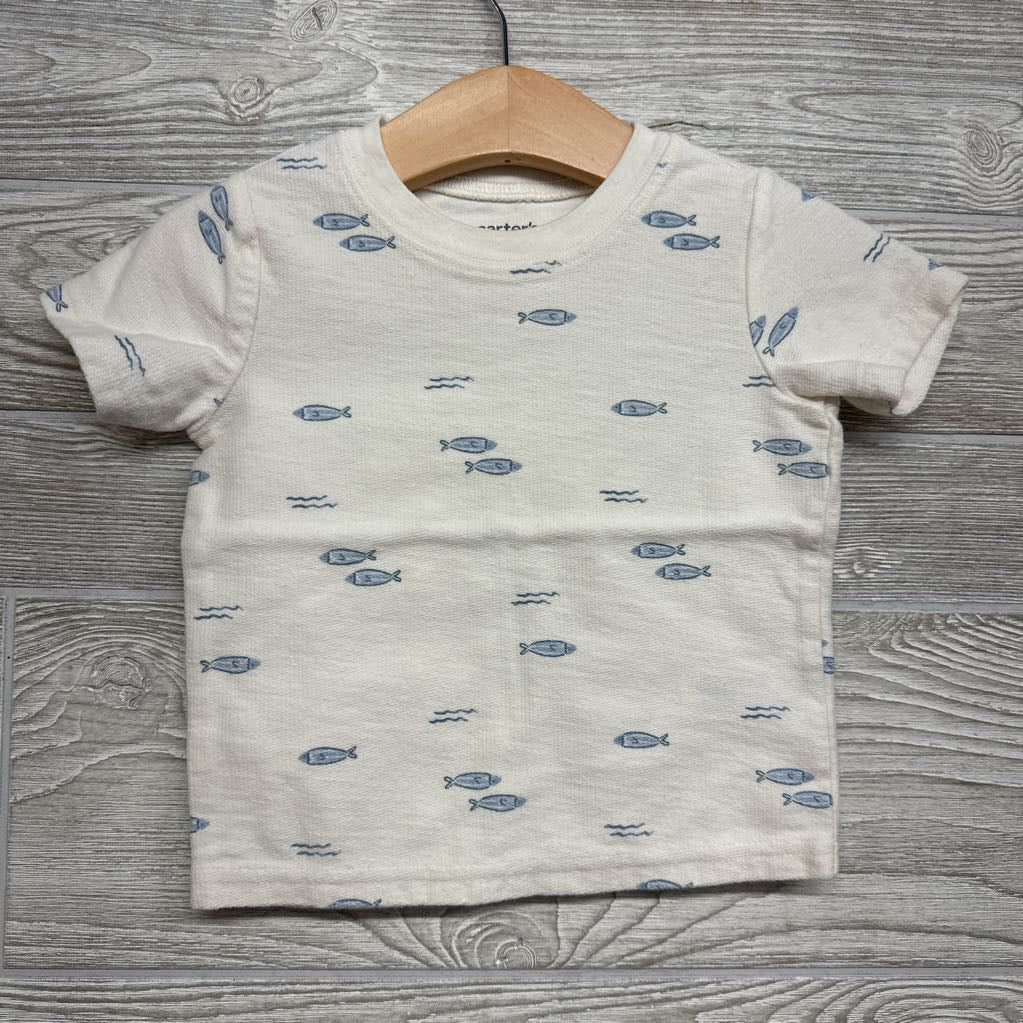 Waffle Knit Crew Shirt Fish18M