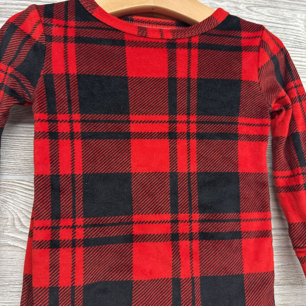 Plush 2 Pc Buffalo Plaid Pj 2t