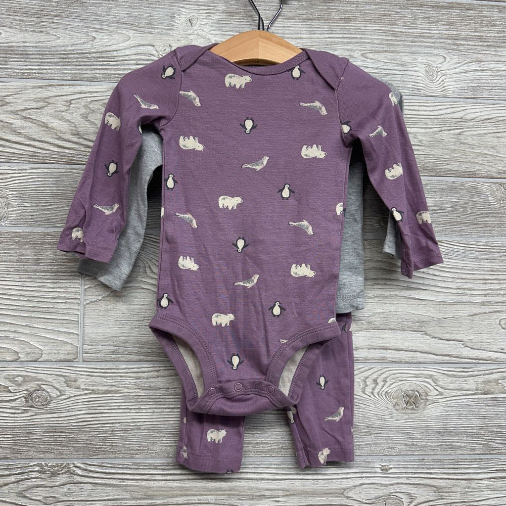 LS Shirt, Bodysuit & Leggings Penguins Love My Family 12M
