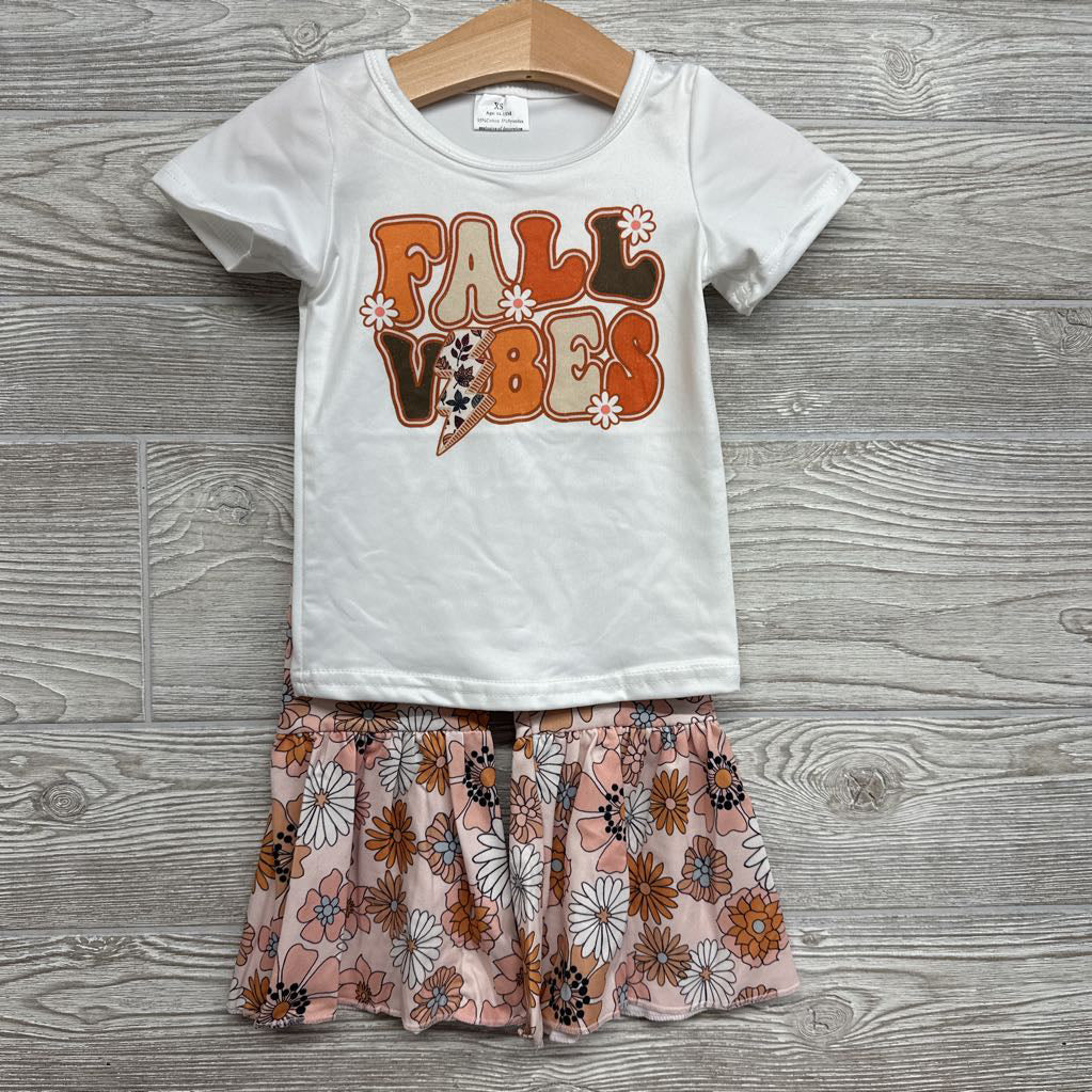 Shirt Fall Vibes & Flare Pants Flowers 12-18M