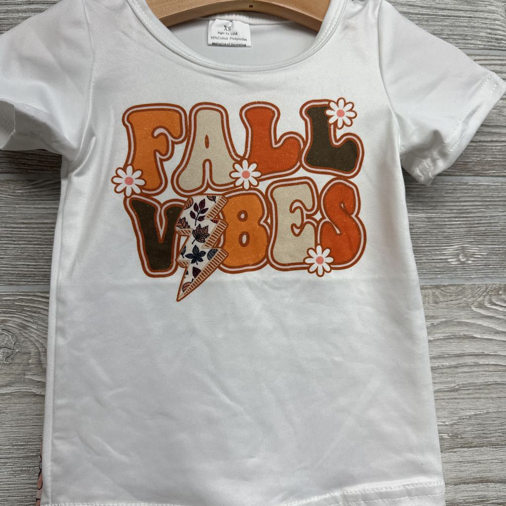 Shirt Fall Vibes & Flare Pants Flowers 12-18M