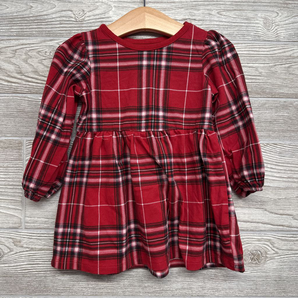 Plaid LS Dress 18M