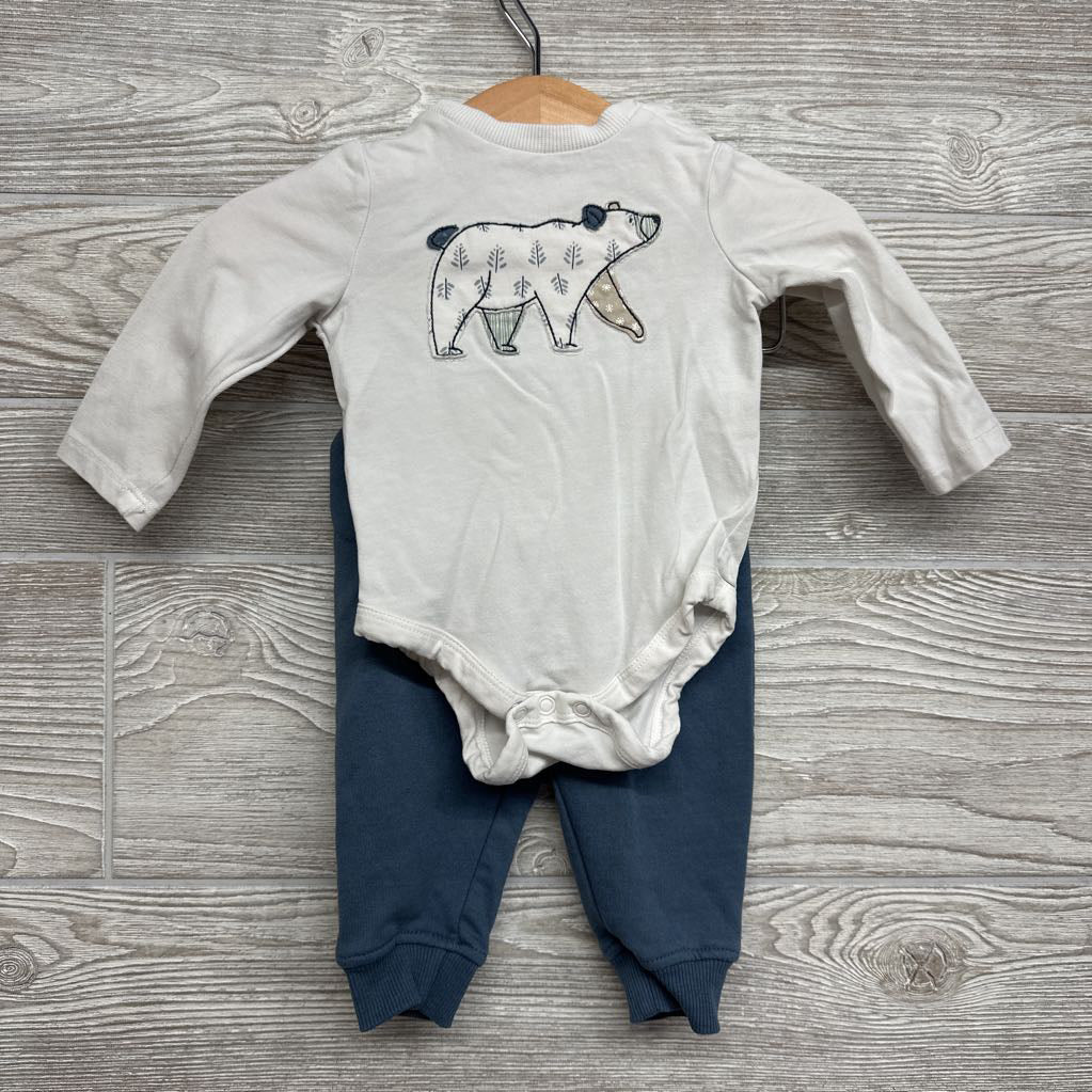 Jacket, Bodysuit Polar Bear & Pants 0-3M