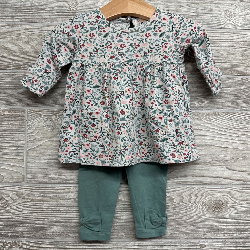 Shirt flowers & Leggings 6M