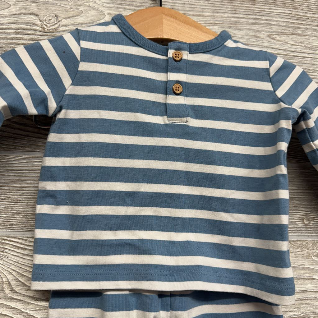 Henley Shirt & Pants Stripes 0-3M