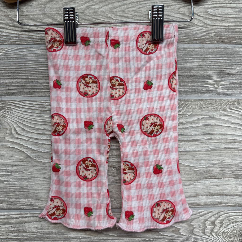 Flutter Sleeve Bodysuit, Pants Strawberries 3M