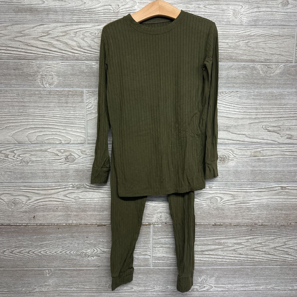 2 Pc LS Ribbed Bamboo PJs 6-8