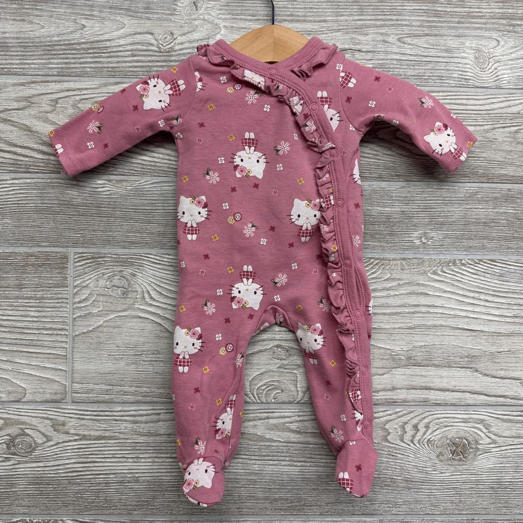 LS Side Snap Footed Outfit Ruffle NB