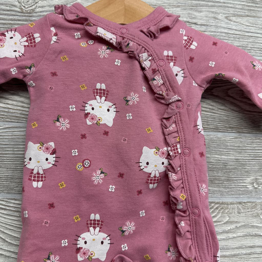 LS Side Snap Footed Outfit Ruffle NB