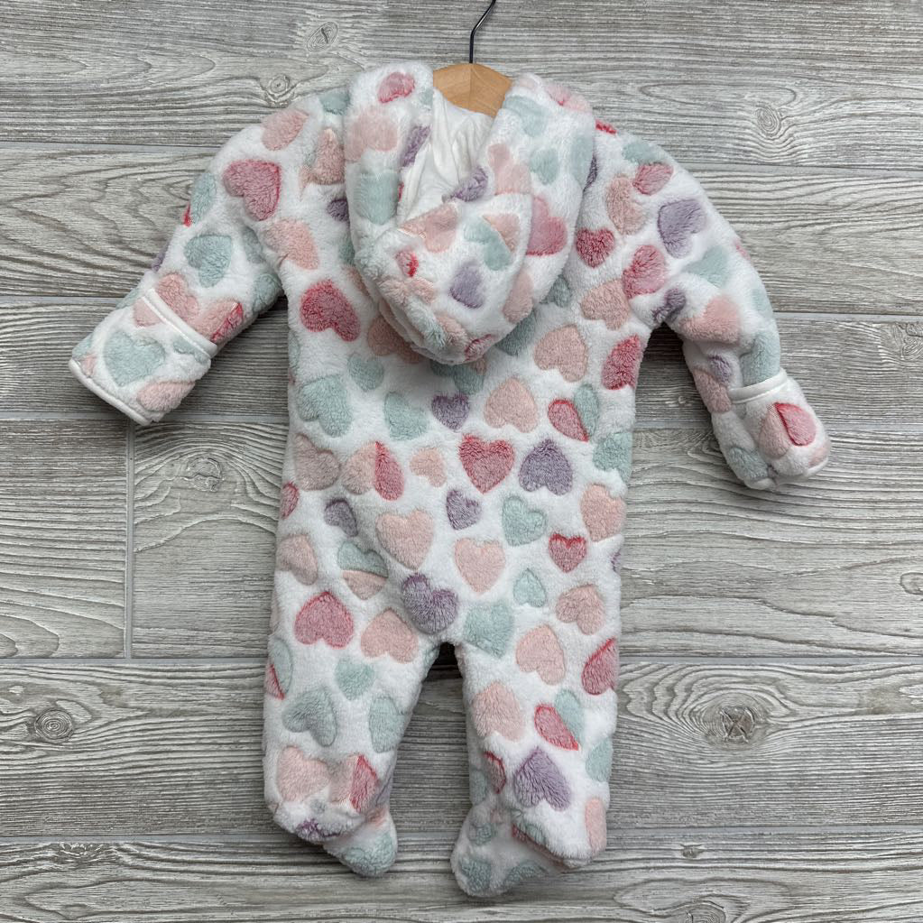 LS Plush Outfit W/ Hood Hearts 0-3M