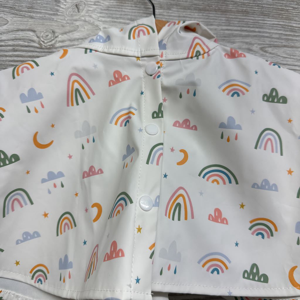 Rain Poncho Rainbows Clouds 0-6M