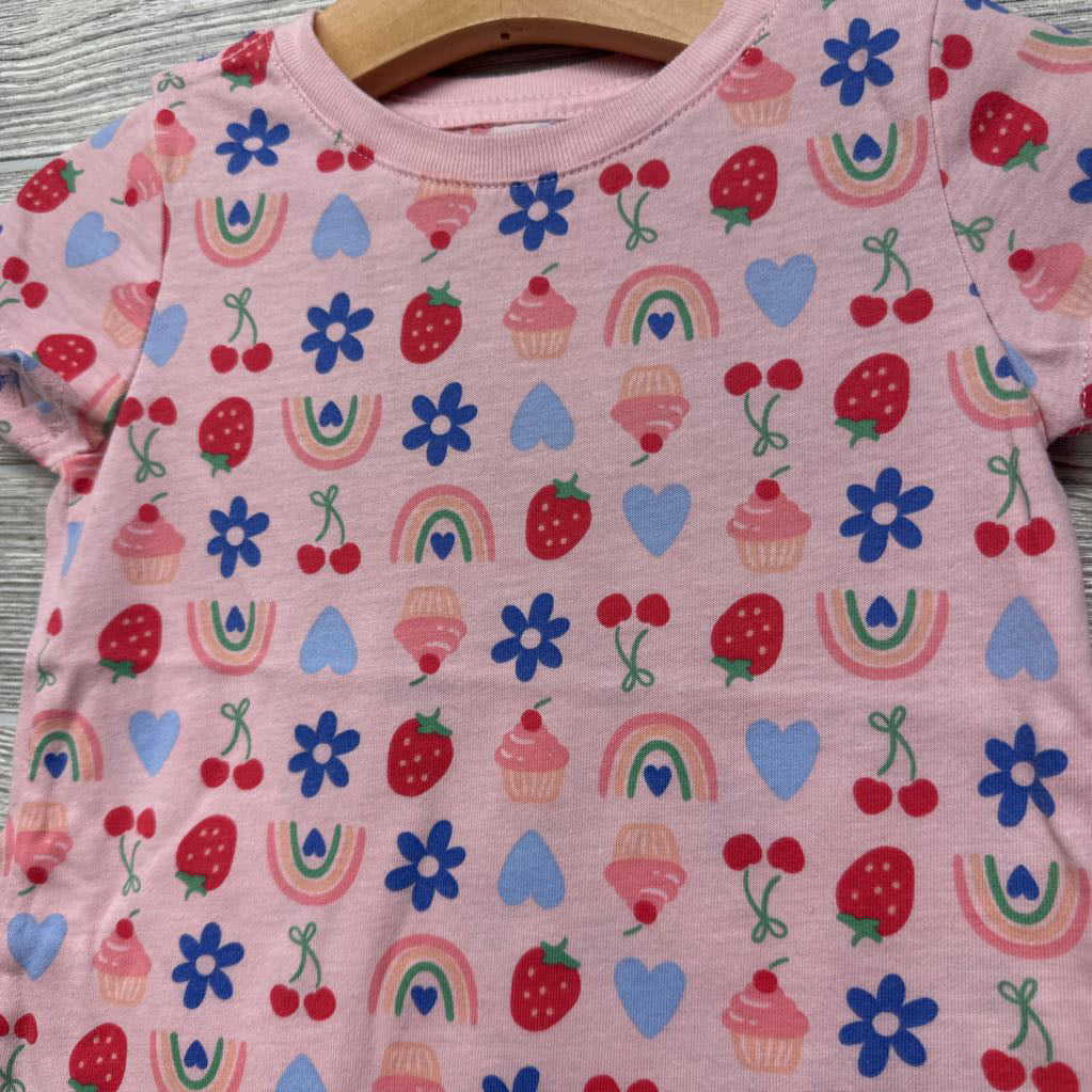 Shirt Rainbows Cherries Flowers 3T