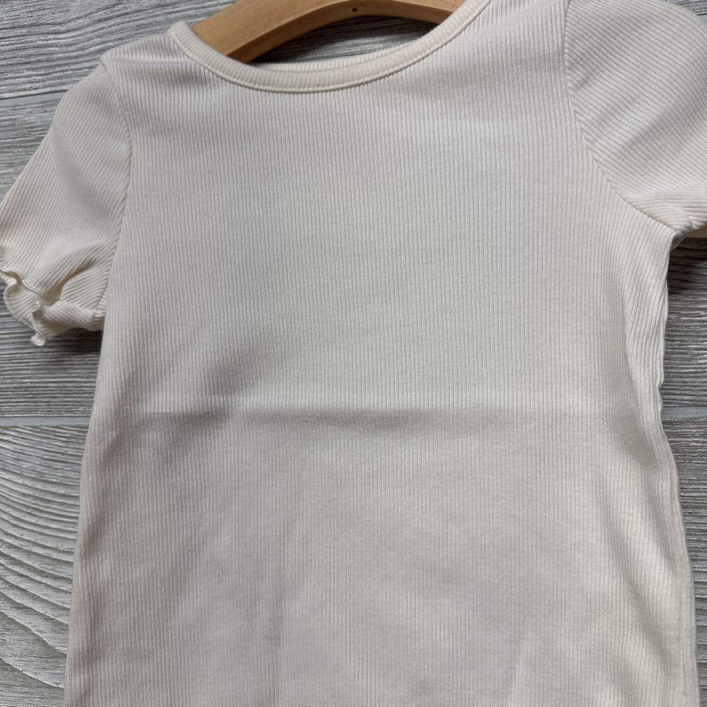 Ribbed Shirt Lettuce Trim 4T