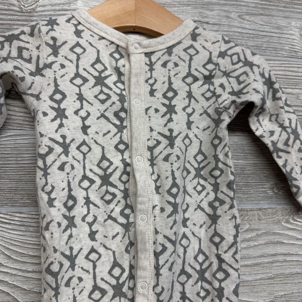 LS Snap Outfit Printed 3-6M