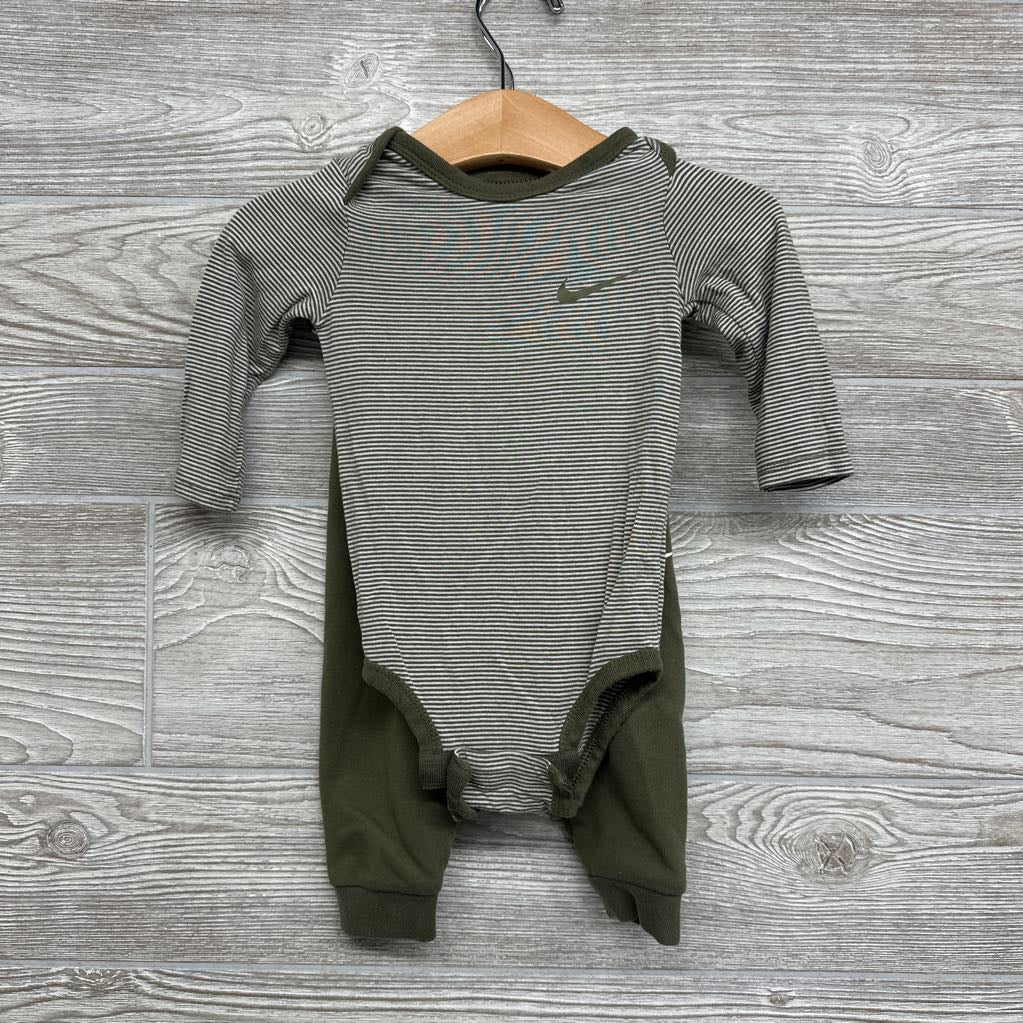 LS Modal Bodysuit Stripes & French Terry Joggers 6M