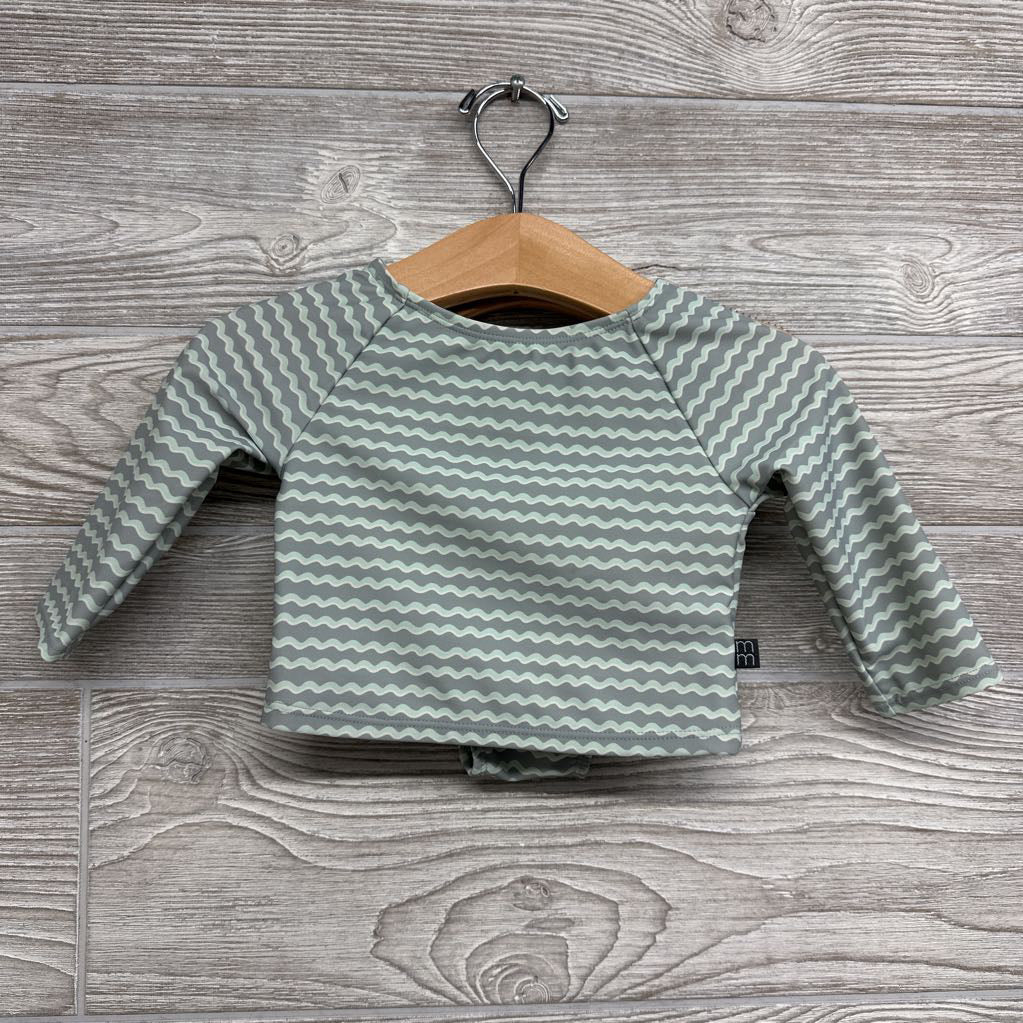 2 Pc LS Swimsuit Waves 3-6M