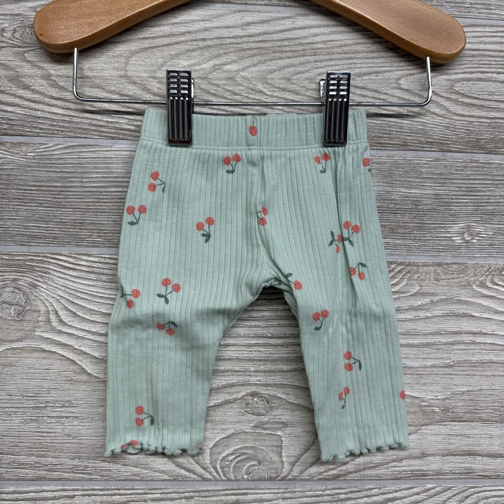 LS Ribbed Shirt & Leggings Cherries 0-3M