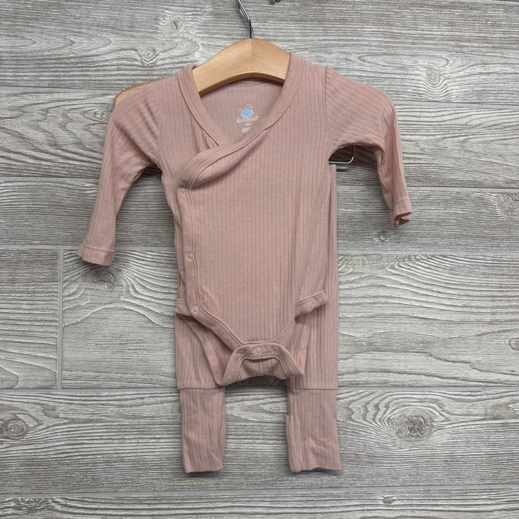 LS Ribbed Modal Side Snap Bodysuit & Pants 0-3M