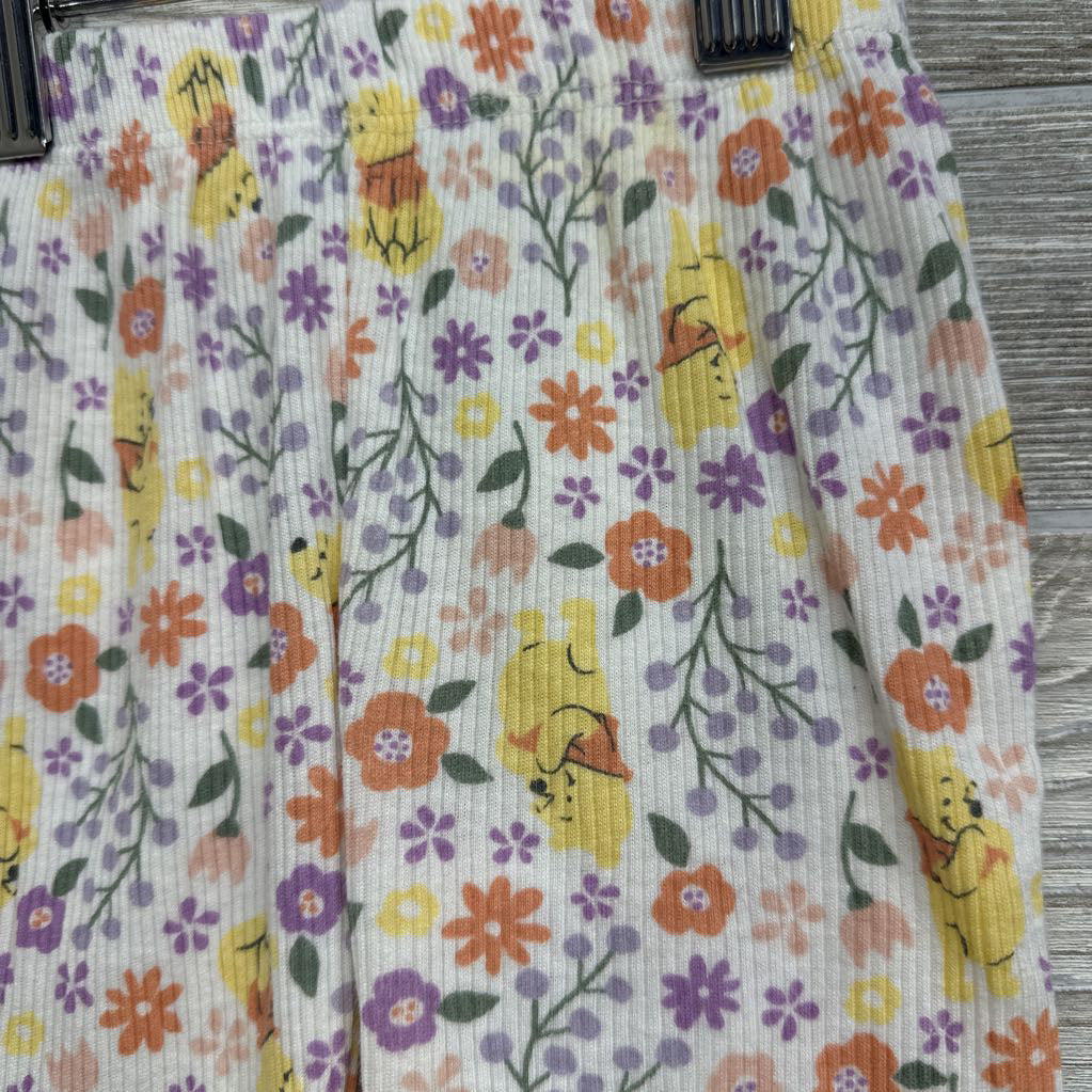 Crewneck Winnie The Pooh & Ribbed Flare Pants Flowers 0-3M