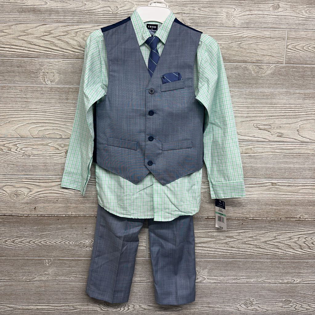 NEW Chambray Suit Vest, Tie, LS Button Up Dress Shirt & Dress Pants 8