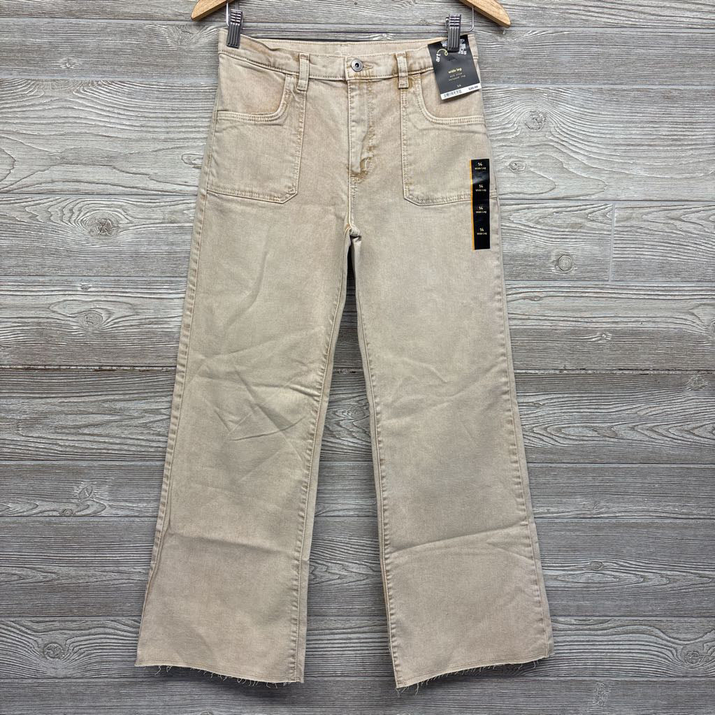NEW Wide Leg Mid Rise Jeans 14