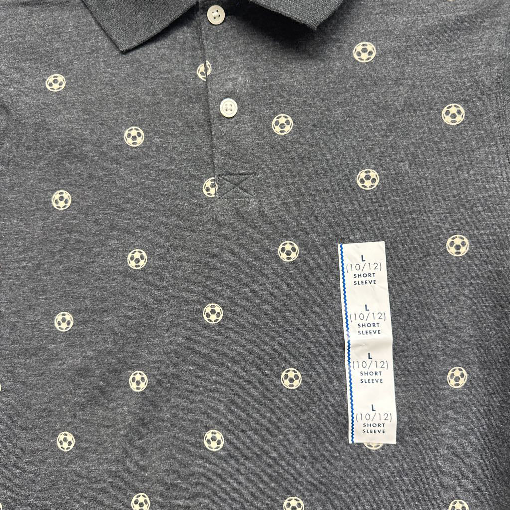 NEW Polo Shirt Soccer Balls 10-12