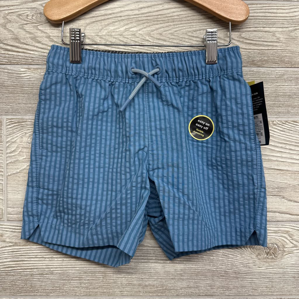 NEW Drawstring Swim Trunks Stripes 6-7