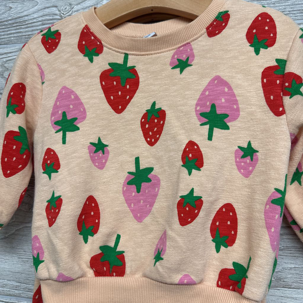 Crewneck & Pants Strawberries 12-18m