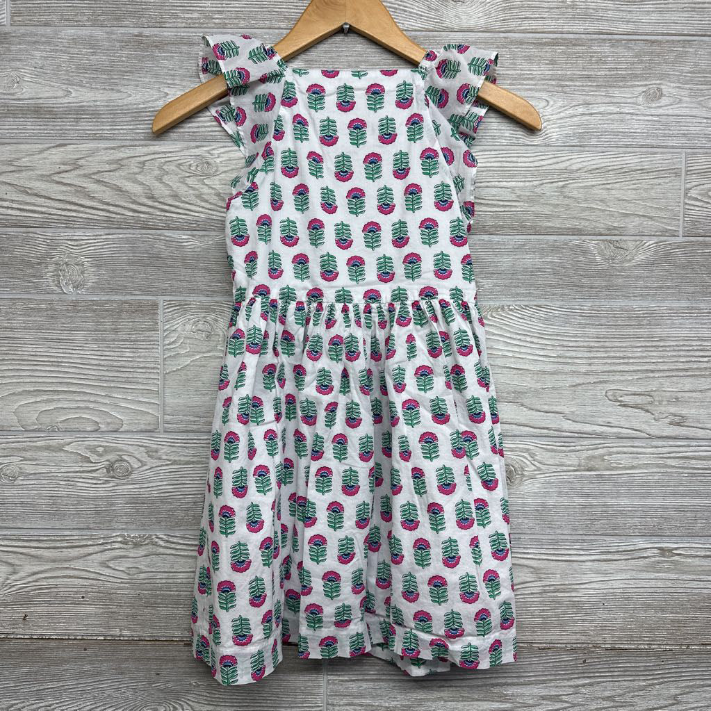 Flutter Sleeve Button Up Dress Flowers 8