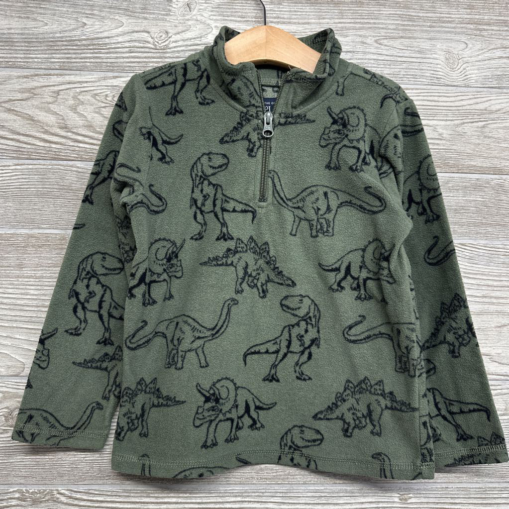 1/4 Zip Fleece Pullover Dinosaurs 5t