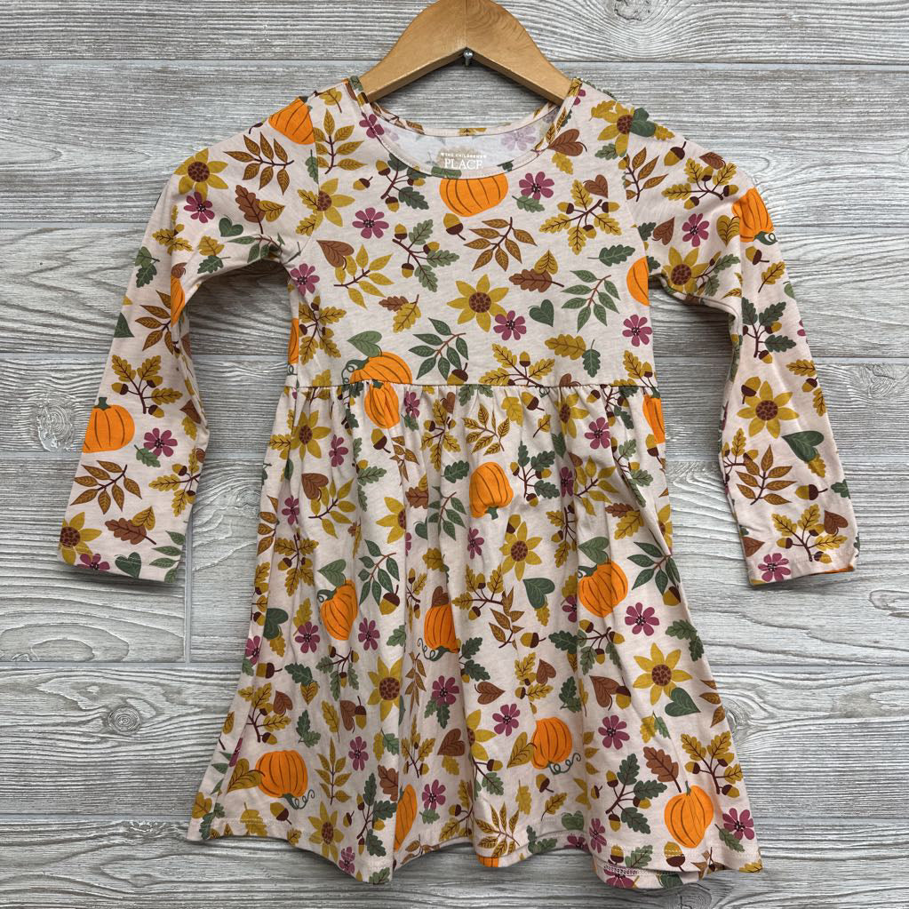 LS Dress Pumpkins & Leaves 5t