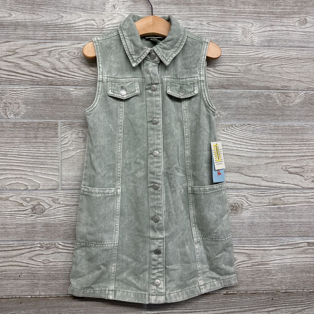 NEW Button Up Denim Jumper Dress 3t