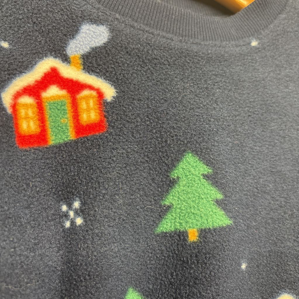 Fleece Crewneck & Joggers Snowmen Trees 3T