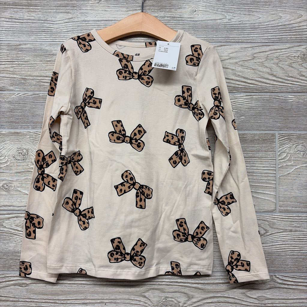 NEW LS Shirt Animal Print Bows 6x-7