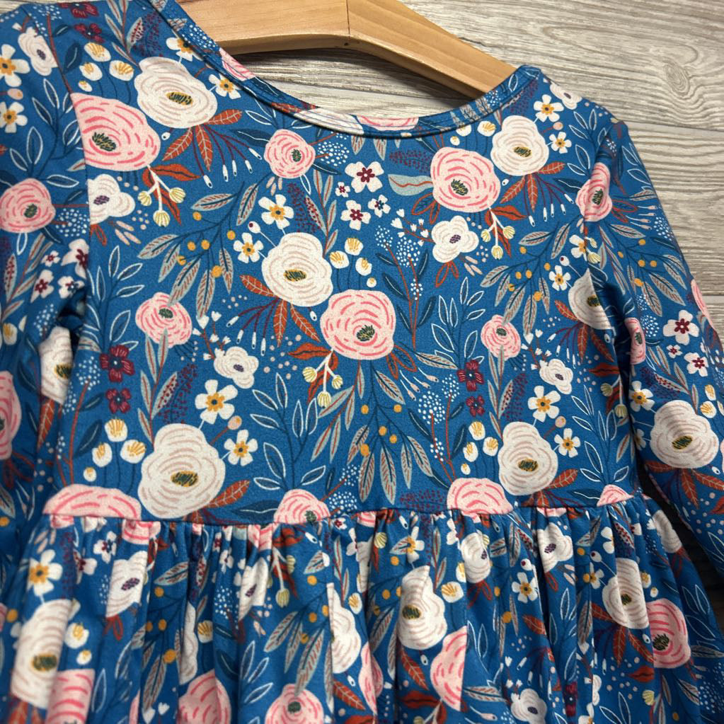 LS Twirl Dress Flowers 4T