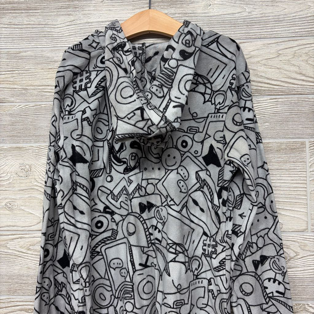 LS Fleece PJ Outfit W/ Hood Graphics 10-12