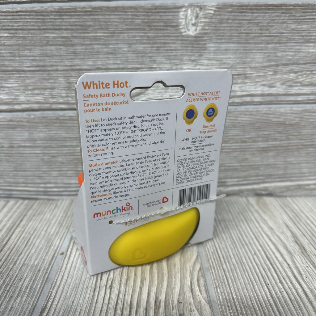 NEW White Hot Safety Bath Duck