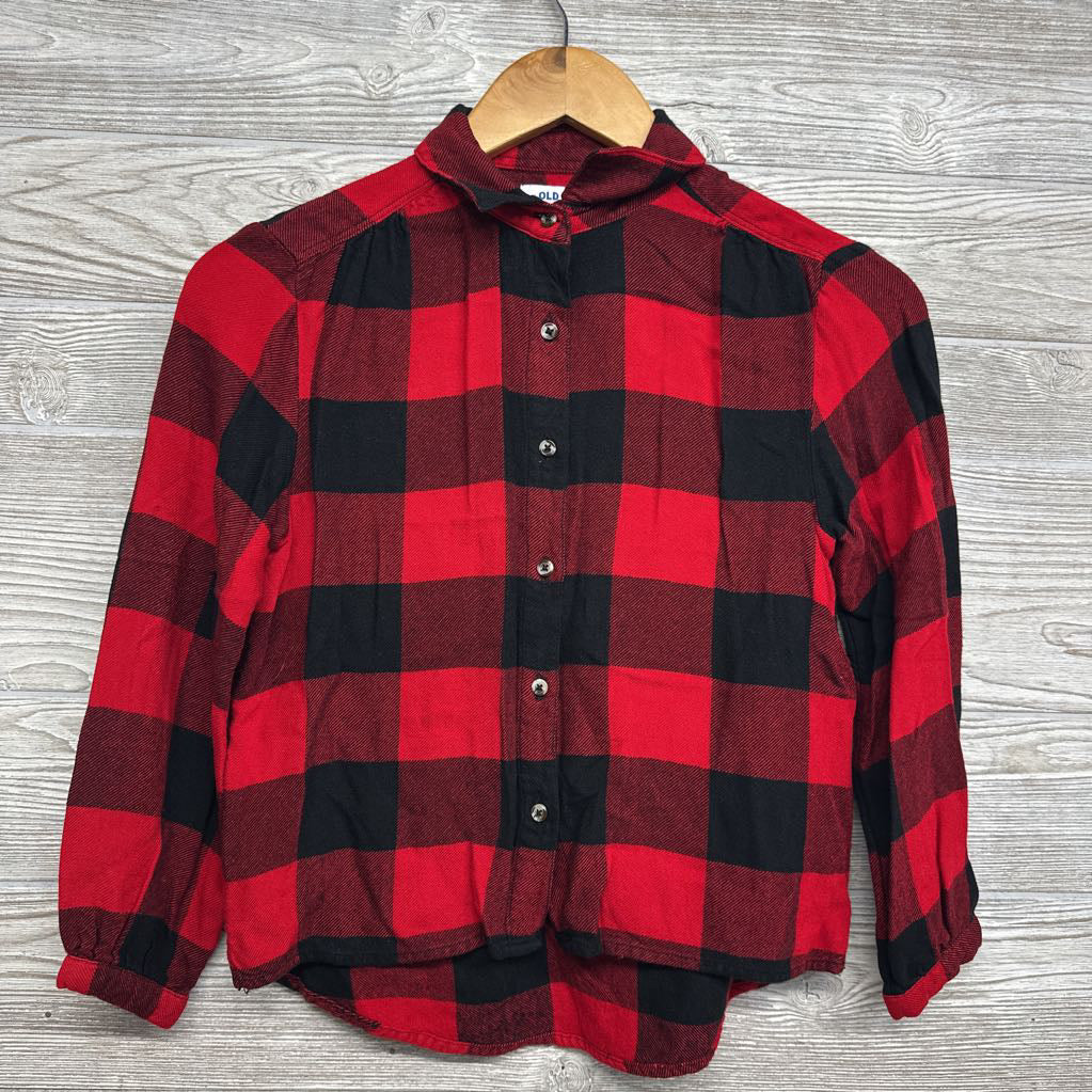 LS Button Up Flannel Shirt Buffalo Plaid 10-12