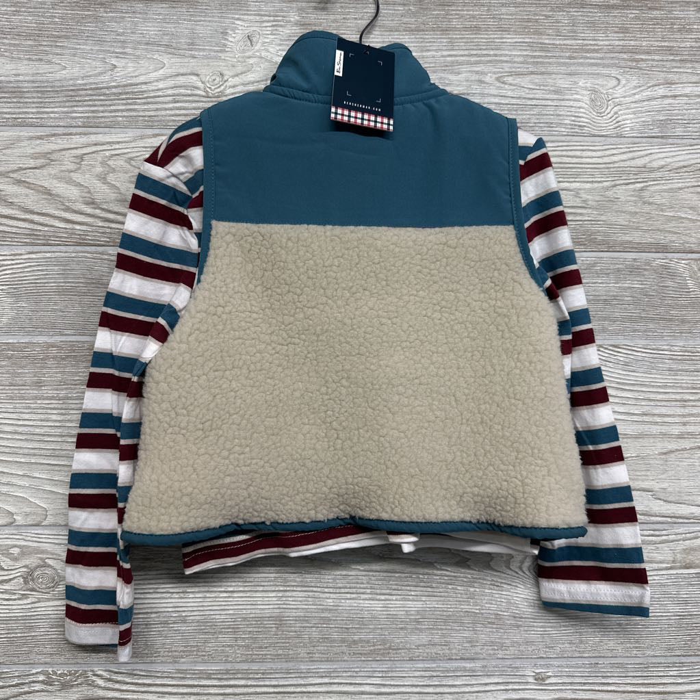 NEW LS Shirt Stripes & Plush Vest 5
