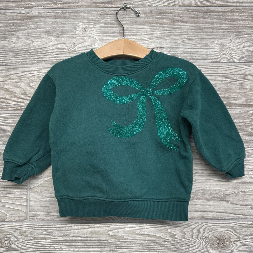 Crewneck Glitter Bow 18M