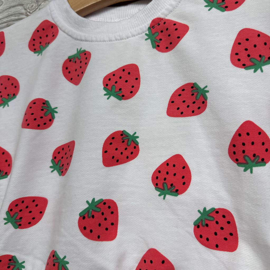 French Terry Shirt & Shorts Strawberries 12-18M